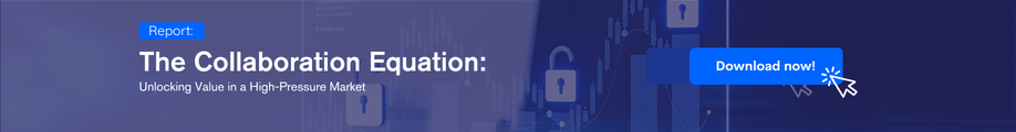 Blue banner promoting The Collaboration Equation report with download button link