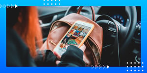 Consumer browsing social media on smartphone, reflecting the impact of retail media on digital shopping behavior